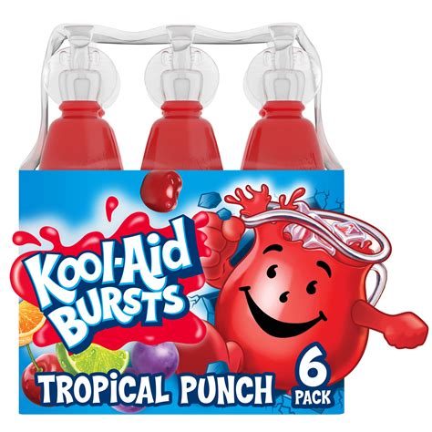 Kool Aid Bursts Tropical Punch Artificially Flavored Soft Drink 6 Ct