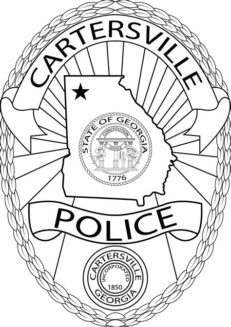 CARTERSVILLE POLICE BADGE GEORGIA VECTOR SVG DXF EPS PNG JPG - Inspire