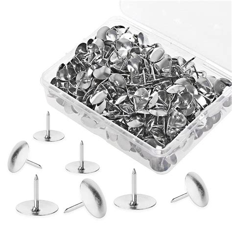 Buy Nickel Drawing Pins Tacks500 Pcs Round Pushpins 95mm Silver Push Pins Iron Thumb Tacks