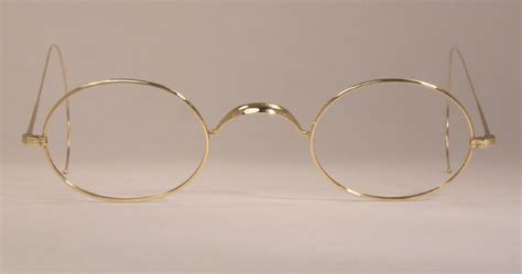 Optometrist Attic Stevens And Company Gold Wire Rim Oval Antique