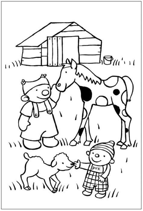 Kleurplaten Thema Boerderij Preschool Coloring Pages Baby Farm