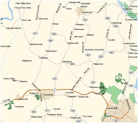 Map Loudoun County History Of Loudoun County Virginia