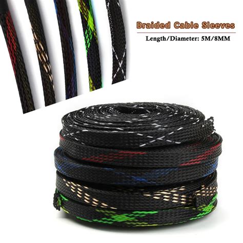 5m 8mm Insulation Expandable Electrical Cable Sleeving Pet Tight