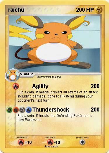 Pokémon Raichu 4060 4060 Agility My Pokemon Card