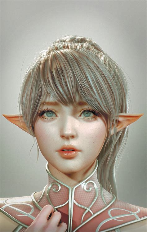 Artstation Lineage Elf S Kunk Elfen Fantasy 3d Fantasy Fantasy Artwork Fantasy Girl