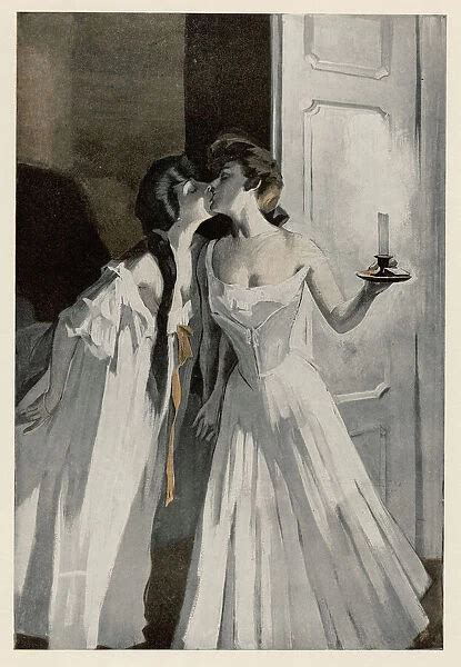 Lesbians Kiss 1908 Our Beautiful Pictures Are Available As Framed