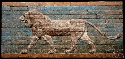Striding Lion Near Eastern Mesopotamian Babylonian Neo Babylonian