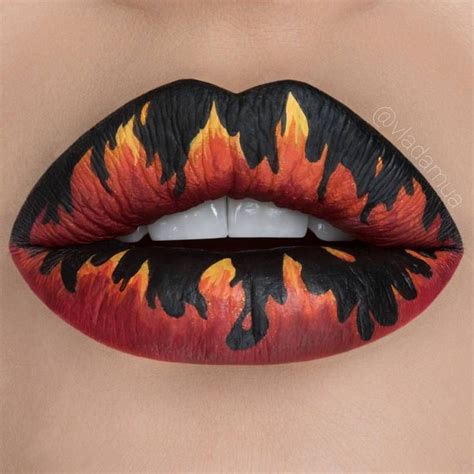 So Happy To Be Back Home Finally Had Time To Retouch This Flame Lip Art I Shot Almost Weeks