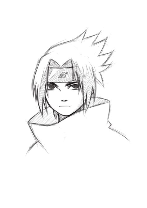 Drawing Easy Sasuke Uchiha Drawing Easy Naruto