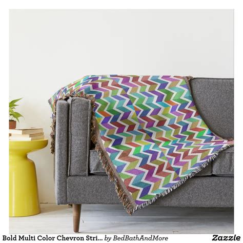 Bold Multi Color Chevron Stripe Bright Colors Throw Blanket Zazzle