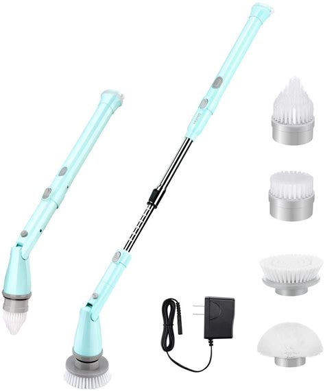 Homitt Electric Spin Scrubber Bathroom Scrubber With 4 Replaceable Cleaning Shower Scrubber