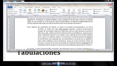 Formato Párrafo Sangría Sombreado Columnas En Word 2010 Youtube