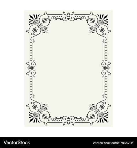 Vector Vintage Border Frame Engraving Vintage Frames