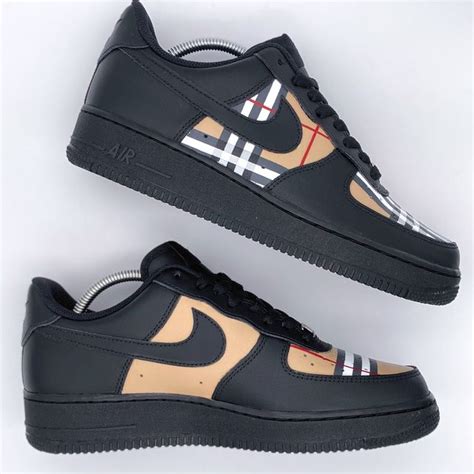 Burberry X Black Af1 The Custom Movement In 2021 White Nike Shoes