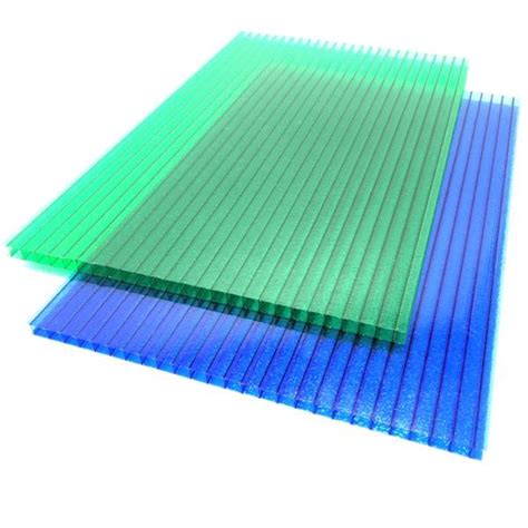 China 2020 New Style Blue Color Polycarbonate Crystal Polycarbonate Sheet Twin Wall