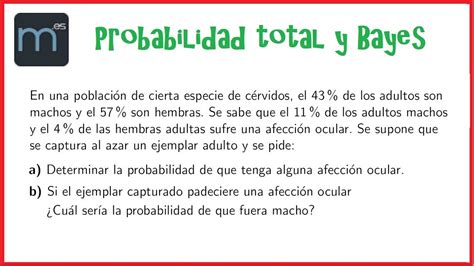 Teorema De La Probabilidad Total Y Teorema De Bayes Probabilidad Condicionada Sucesos YouTube