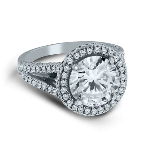 Beautiful Diamond Halo Engagement Ring Novell Wedding Bands
