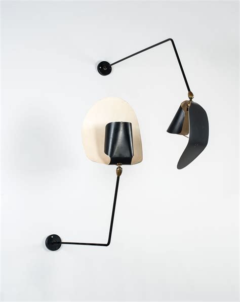 Serge Mouille Enameled Metal And Brass Wall Lights 1953 Lighting