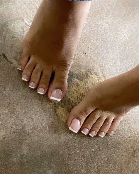 ericka jay on instagram “i love frenchies 🥺🤍” acrylic toes acrylic toe nails gel toe nails