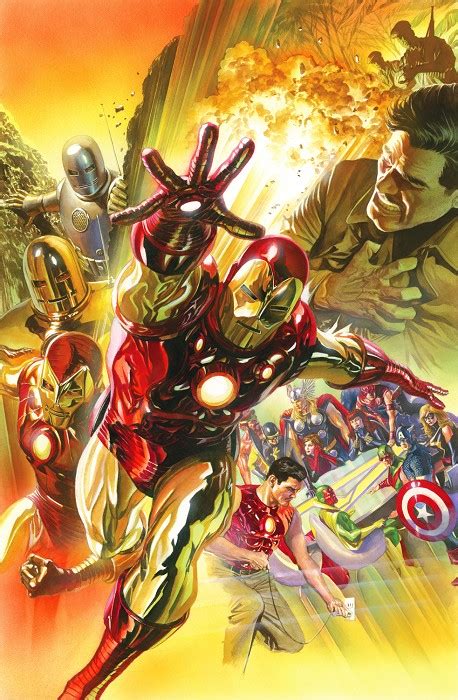 Alex Ross Superior Iron Man Giclee On Canvas Marvel Dc Comics Fine Art