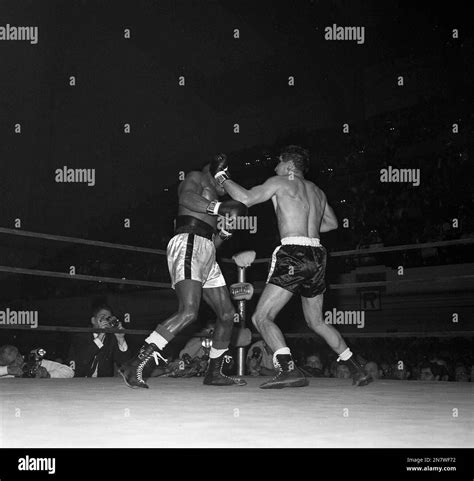 Rubin Hurricane Carter Gets A Left To The Head In 12th Round Of Title Fight Against