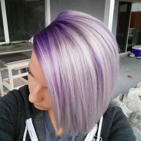 Color Melted Purple And Silver Hair Styles Lavender Hair Purple Hair