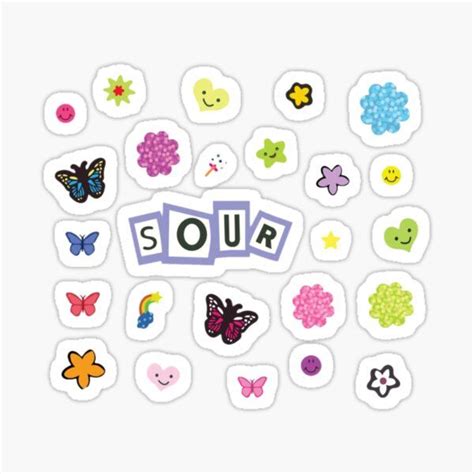 Olivia Rodrigo Sour Album Sticker Pack Sticker By Itslaurengarcia