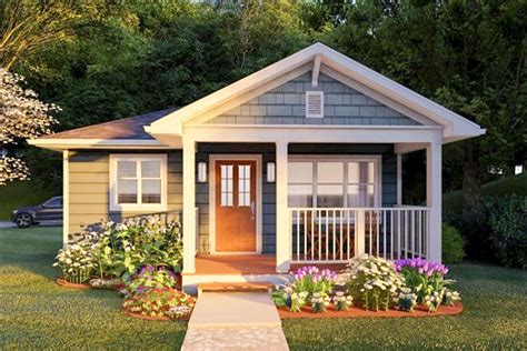 Plan 67754mg Cozy Tiny Home With Gabled Front Porch In 2020 House