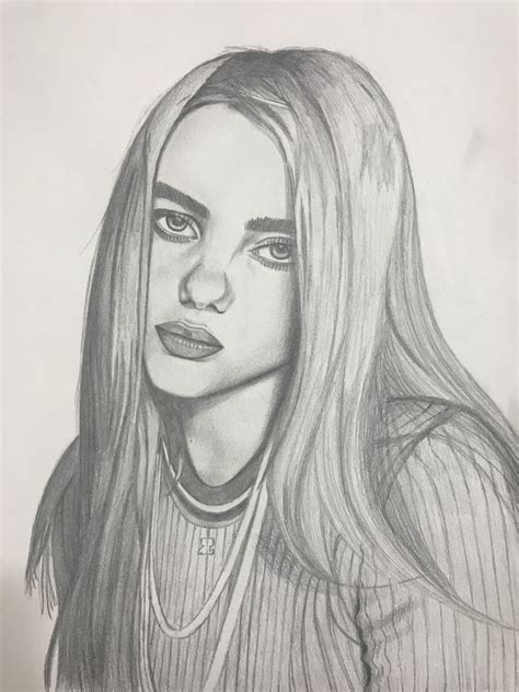 Billie Eilish Drawing Easy Drawing Tutorial Easy Posted By Samantha