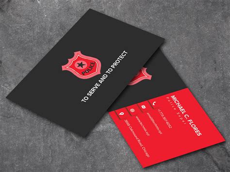 Create your own business cards without design skills ⏩ crello business card maker completely free choose professional business card templates. Police Business Card Template | TechMix