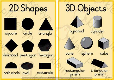 Pictures Of 2d And 3d Shapes Imagesee