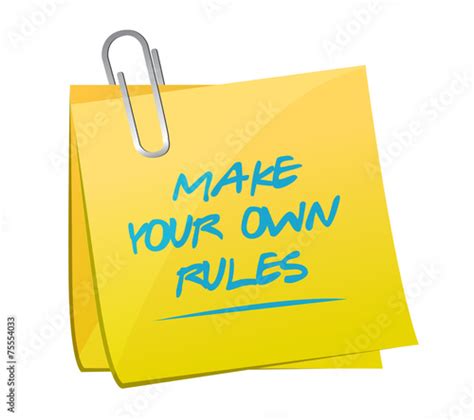 Make Your Own Rules Memo Post Stock Photo And Royalty Free Images On