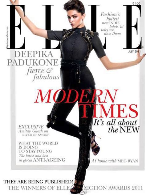 Deepika Padukone Poses For Elle India July 2011