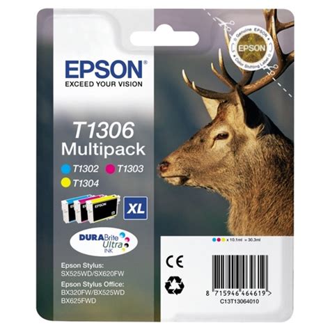 It provides excellent print quality with. Epson T1306 Multipack (C13T13064012) - Blekkpatroner ...