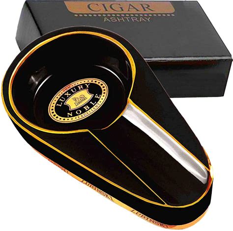 Cigar Ashtray Outdoor Ceramic Ashtray Cigar Travel Ashtray Black Fruugo DK