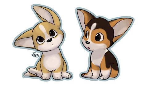 Corgi Puppies By Mewgal On Deviantart Cute Dog Drawing Puppy Cartoon