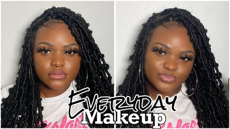 detailed flawless darkskin woc everyday full face soft glam makeup routine for beginners