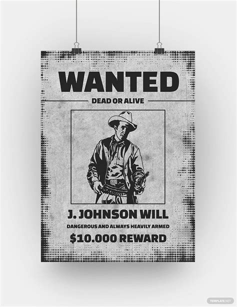 Retro Wanted Poster Template In Psd Download
