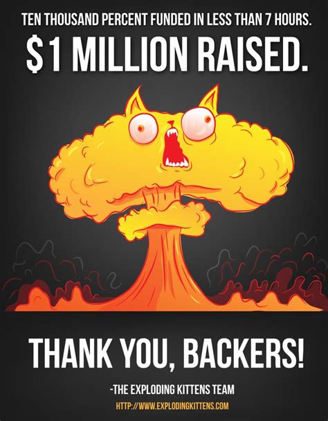 Exploding kittens is part chance, part skill. Catty Crowdfunded Cards : exploding kittens