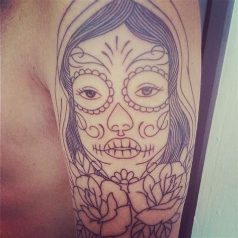 my mexican girl tattoo tattoos pinterest mexican girl girl tattoos female sketch skull