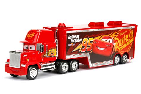 Wholesale Prices Pixar Disney The Cars No 95 Mcqueen Mack Hauler Trailer Truck Metal Toy 19cm