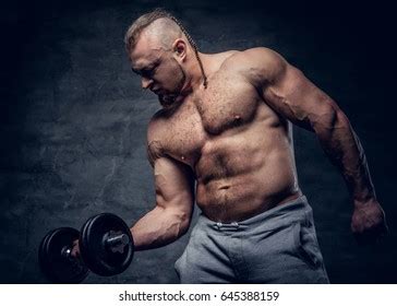 Studio Portrait Shirtless Muscular Bodybuilder Slave Stock Photo Shutterstock