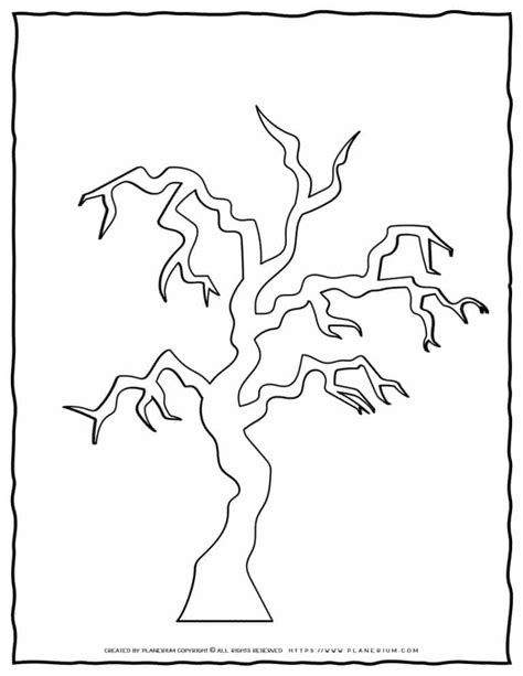 Hunted Tree Coloring Page Planerium