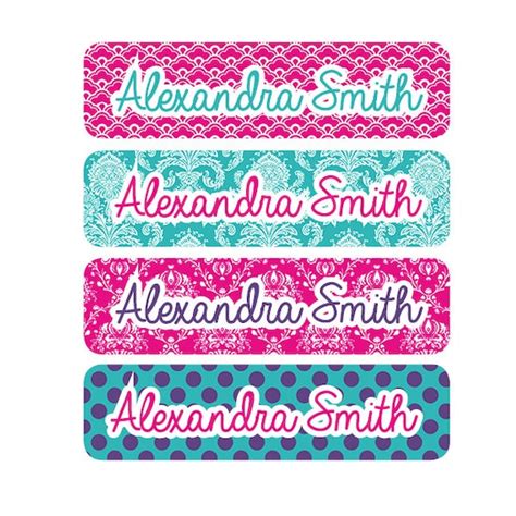 80 Personalized Name Labels School Stickers Custom School Etsy