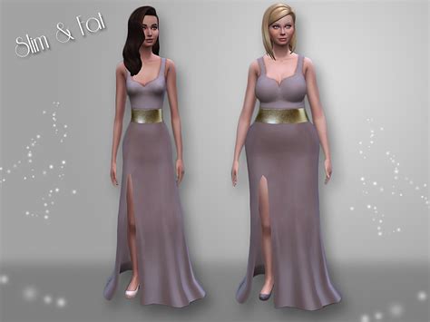 Mod The Sims Side Slit Evening Dress
