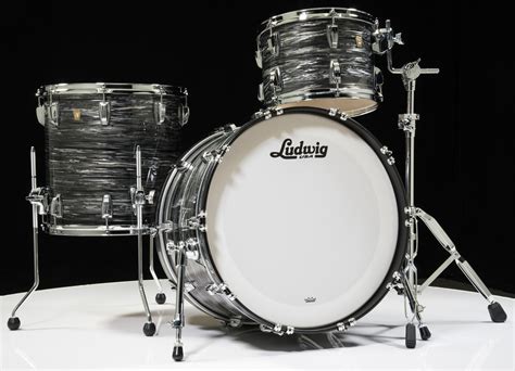 Ludwig Classic Maple Fab 3pc Shell Pack Vintage Black Oyster