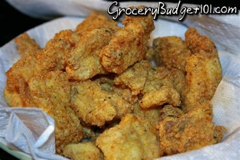 Dip the catfish pieces one at a time into the flour mixture and shake off the excess. Catfish Nuggets | How to Cook Cat Fish
