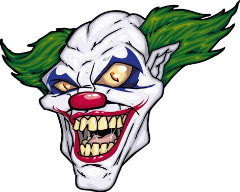 All content is available for personal use. Horror Vector Joker Clown Clipart Library Stock - Scary ...