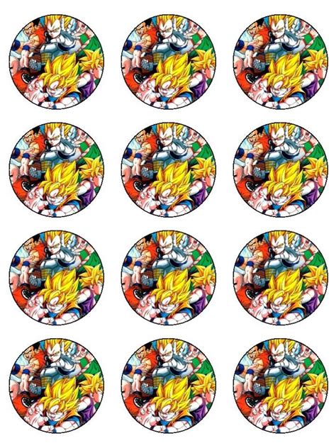 Maybe you would like to learn more about one of these? 12 Dragon Ball Z Edible Cupcake Images 2" photo, picture, image on Use.com | Dragon ball z ...