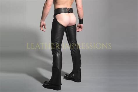 Real Leather Assless Chaps For Men Vintage Trousers For Men Etsy